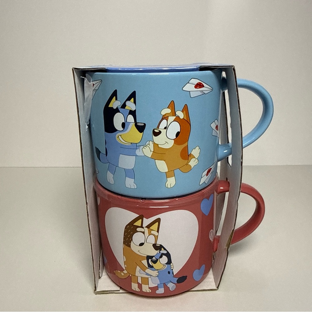Zak! Bluey and Bingo Mug Set NWT